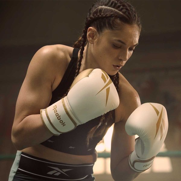 Guantes de boxeo dorados 14 oz Reebok - Imagen 4