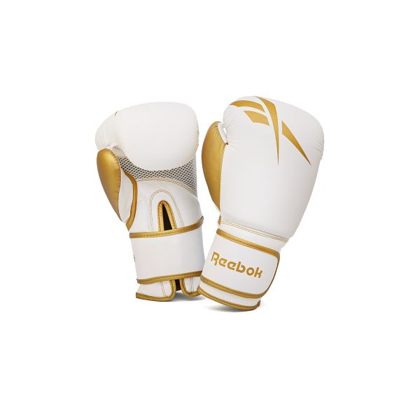 GUANTE BOXEO BLANCO 12 OZ + VENDA 2,5MTS REEBOK - Imagen 4