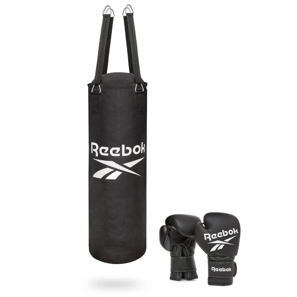 BOLSA DE BOXEO 18KG + GUANTES 12 OZ REEBOK