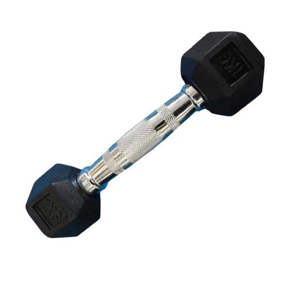 MANCUERNA HEXAGONAL GOMA 1KG ATHLETIC
