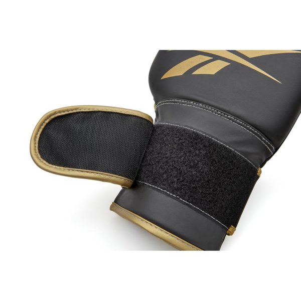 Guantes de boxeo Reebok negro c/dorado 16oz - Imagen 8