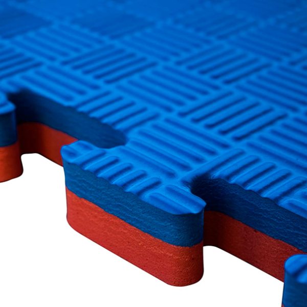 PISO TATAMI GOMA EVA ENCASTRABLE AZUL/ROJO 1x1m 2cm - Imagen 4