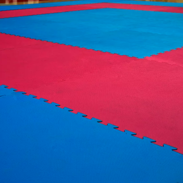 PISO TATAMI GOMA EVA ENCASTRABLE AZUL/ROJO 1x1m 2cm - Imagen 7