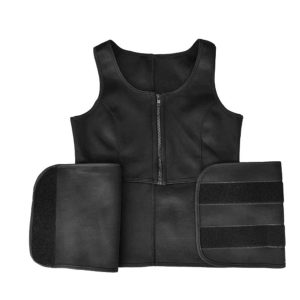 CHALECO FAJA REDUCTORA SUDADERA NEGRA