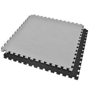 PISO TATAMI GOMA EVA ENCASTRABLE NEGRO/GRIS 1x1m 2cm