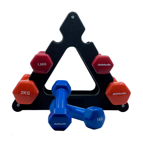 Set Mancuernas Vinilo Con Soporte 9kg Supergym - Imagen 4