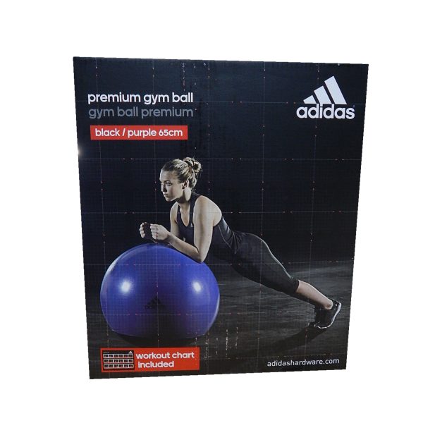 Pelota de pilates Adidas 65cm violeta c/negro - Imagen 3