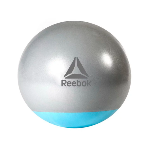 Pelota pilates Reebok 55cm gris c/celeste