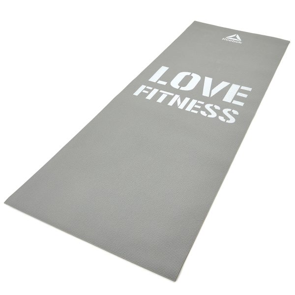 COLCHONETA YOGA MAT GRIS "LOVE" 4MM Reebok - Imagen 2