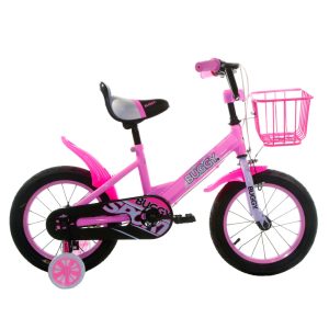 BICICLETA BUGGY INFANTIL C/CANASTO Y RUEDITAS RODADO 14 ROSA