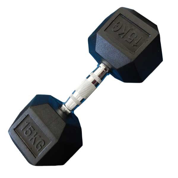 MANCUERNA 15KG HEXAGONAL DE HIERRO RECUBIERTO ACTIVE