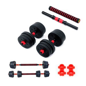 SET INTERCAMBIABLE BARRA MANCUERNA 30KG DISCOS