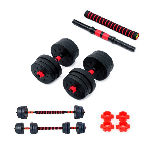 SET INTERCAMBIABLE BARRA MANCUERNA 30KG DISCOS