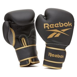 Guantes de boxeo Reebok negro c/dorado 12oz