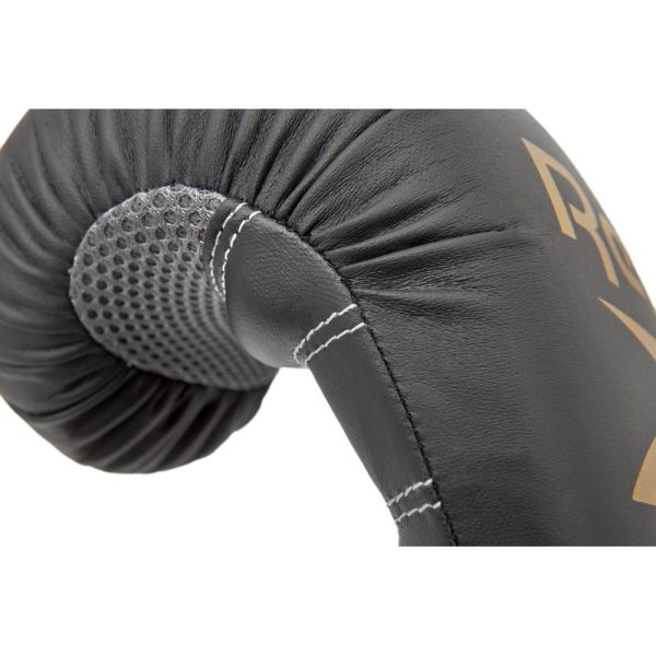 Guantes de boxeo Reebok negro c/dorado 12oz - Imagen 6