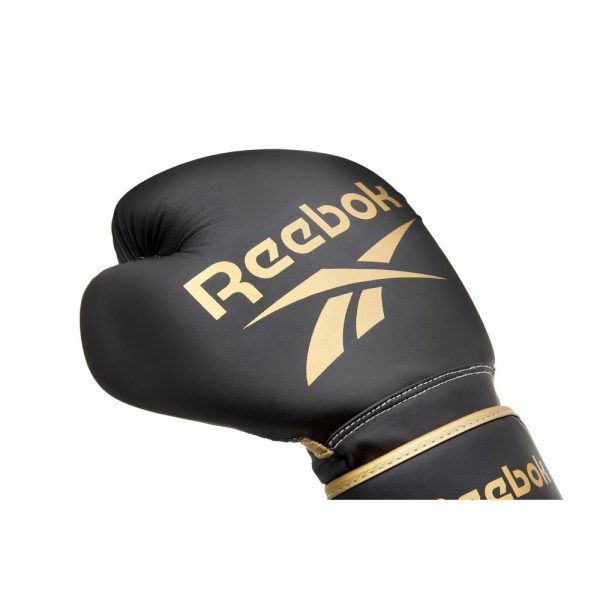 Guantes de boxeo Reebok negro c/dorado 12oz - Imagen 7