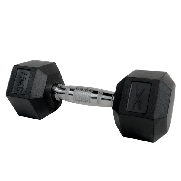 Mancuerna hexagonal recubierta de goma 7.5kg