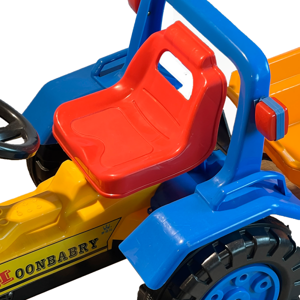 Buggy tractor excavador con pedales y remolque - Imagen 3