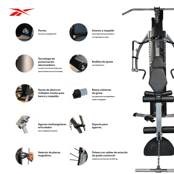 Gimnasio Multifunción Reebok Energy+ 90Kg - Imagen 3