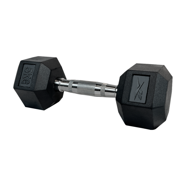 Mancuerna hexagonal recubierta de goma 5kg - Imagen 3