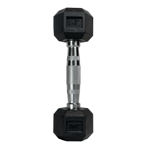 Mancuerna hexagonal recubierta de goma 2.5kg