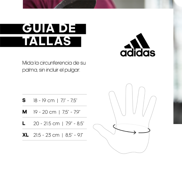 Guantes Adidas Performance Blancos M - Imagen 2