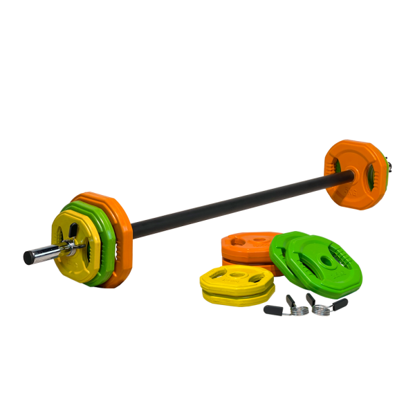 Set Barra Body Pump Fitness 2,5KG +17,5kg Discos Athletic - Imagen 3