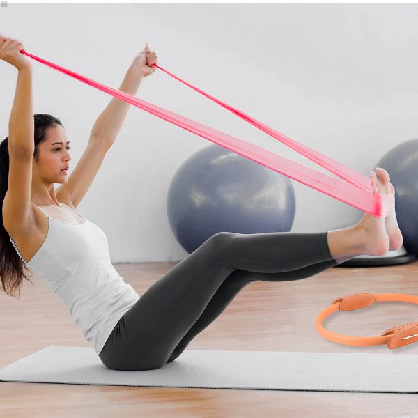 PELOTA PILATES 65CM+ ANILLO PILATES+ BANDA ELÁSTICA ATHLETIC - Imagen 2