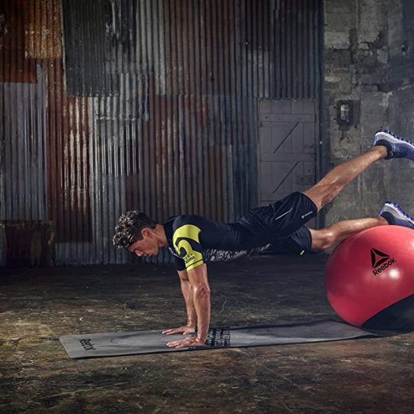 Pelota de pilates Reebok 65cm rojo c/negro - Imagen 2