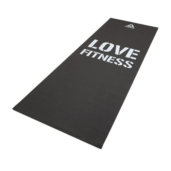 COLCHONETA YOGA MAT NEGRA "LOVE" 4MM Reebok - Imagen 2