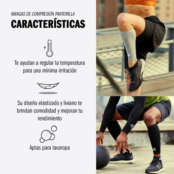 Mangas de Compresión Pantoirrilla adidas L/XL