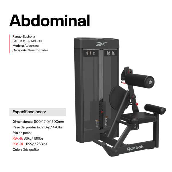Abdominal 86Kg/190LBS