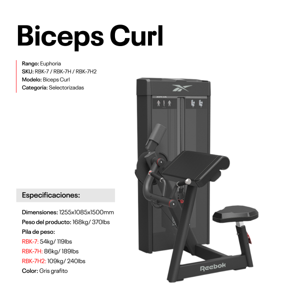Biceps Curl 54Kg/120LBS
