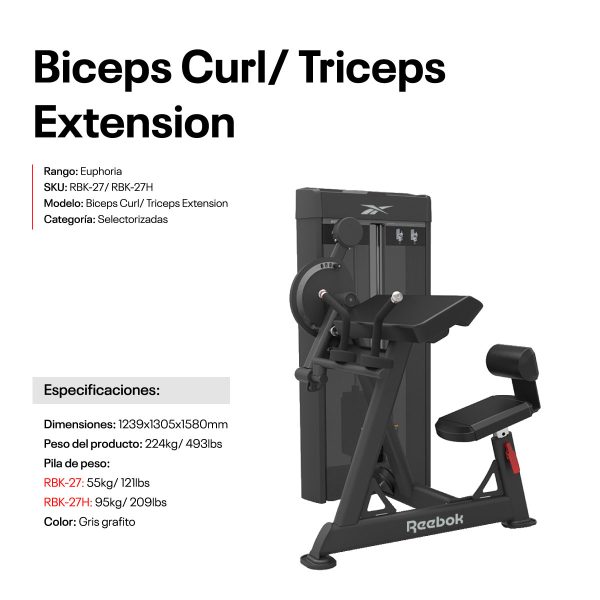 Biceps Curl/ Triceps Extension 55Kg/120LBS