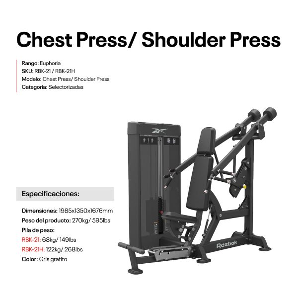 Chest Press/Shoulder Press 68Kg/150LBS