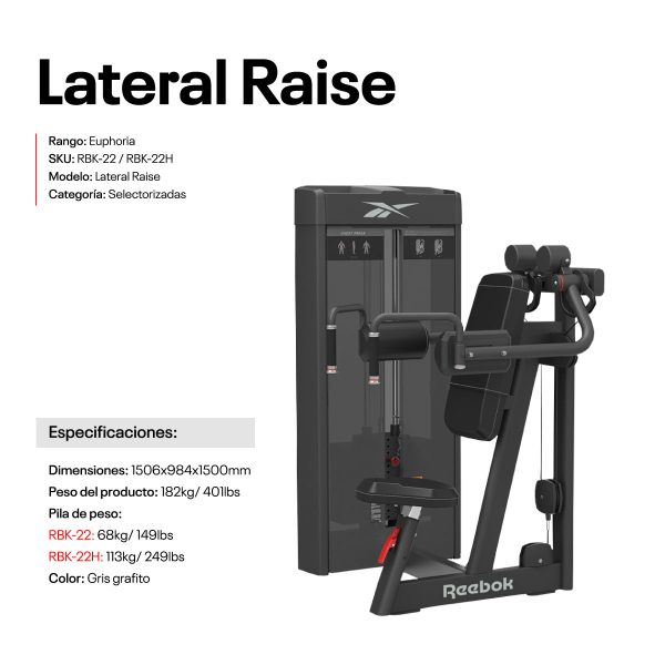 Lateral Raise 68Kg/150LBS
