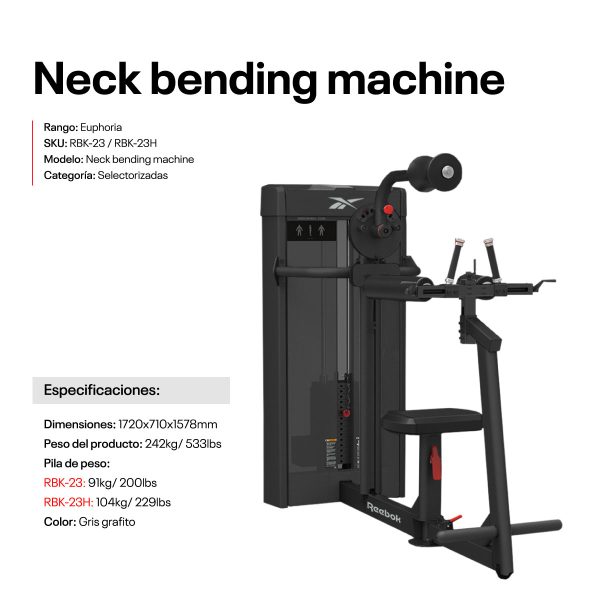 Neck bending machine 91Kg/200LBS
