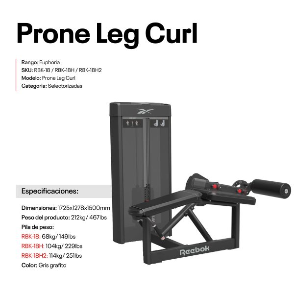 Prone Leg Curl 68Kg/150LBS