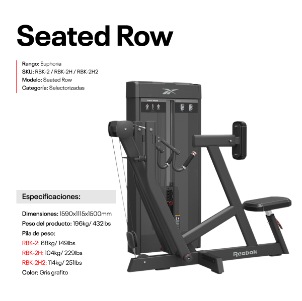 Seated Row 68kg/150LBS
