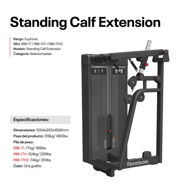 Standing Calf Extension 77Kg/170LBS