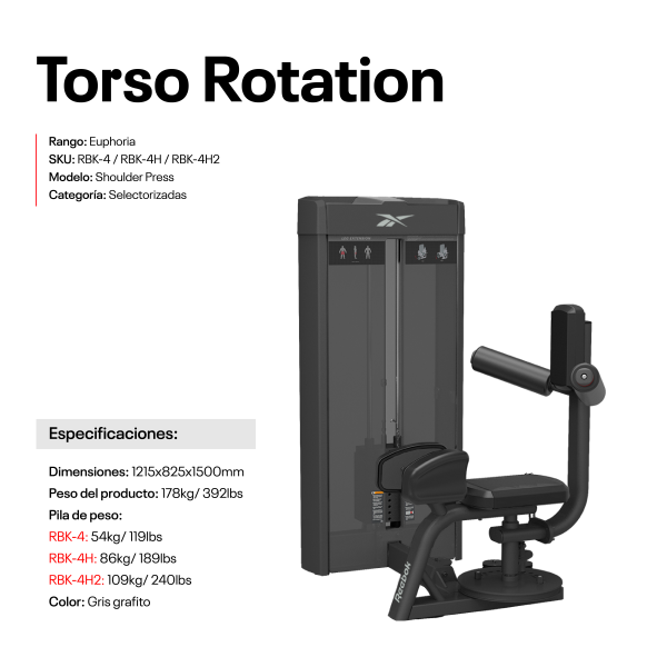 Torso Rotation 54Kg/120LBS