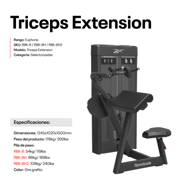 Triceps Extension 54Kg/120LBS